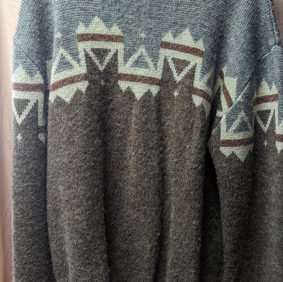 Texas Boot Clothing XL grey/brown sweater - Picture 2 of 2
